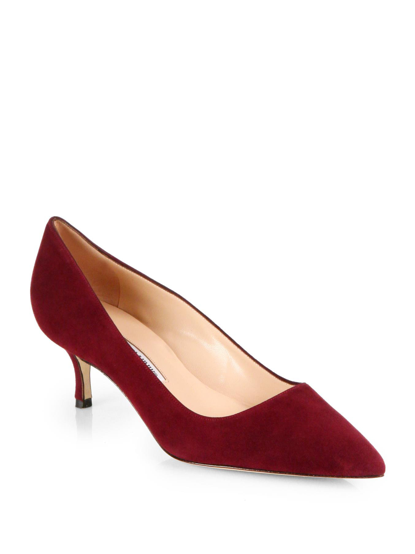 Manolo blahnik Bb 50 Suede Pumps in Purple | Lyst