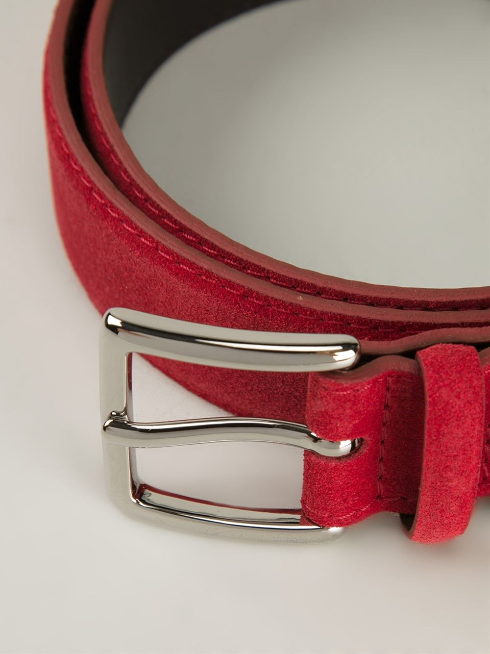 mens white suede belt