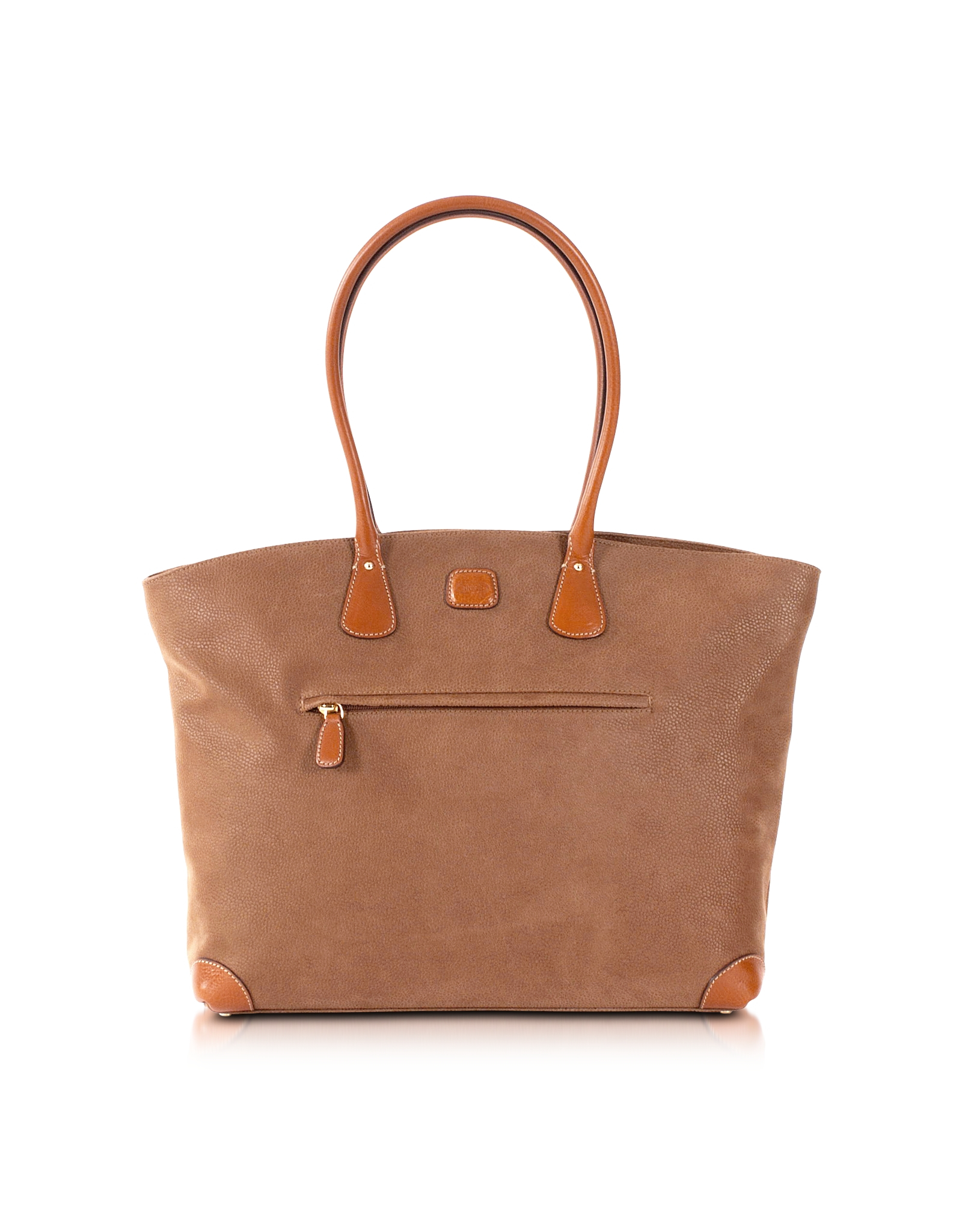 Lyst - Bric's Life - Large Camel Micro-suede Tote Bag in Natural