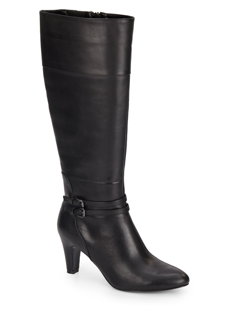 Bandolino Wiser Leather Tall Boots In Black | Lyst