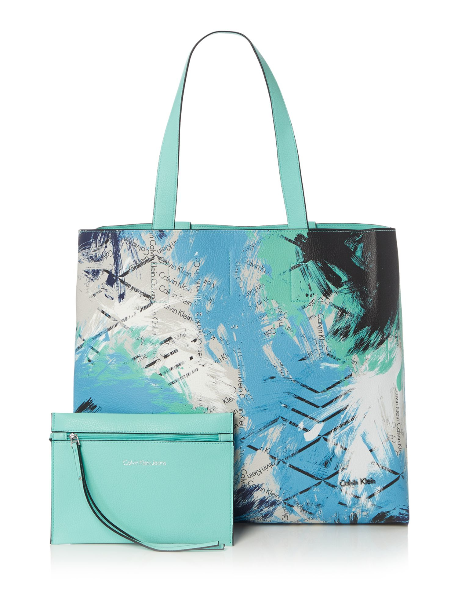 Lyst - Calvin klein Stacy Multi Coloured Reversible Tote Bag in Blue