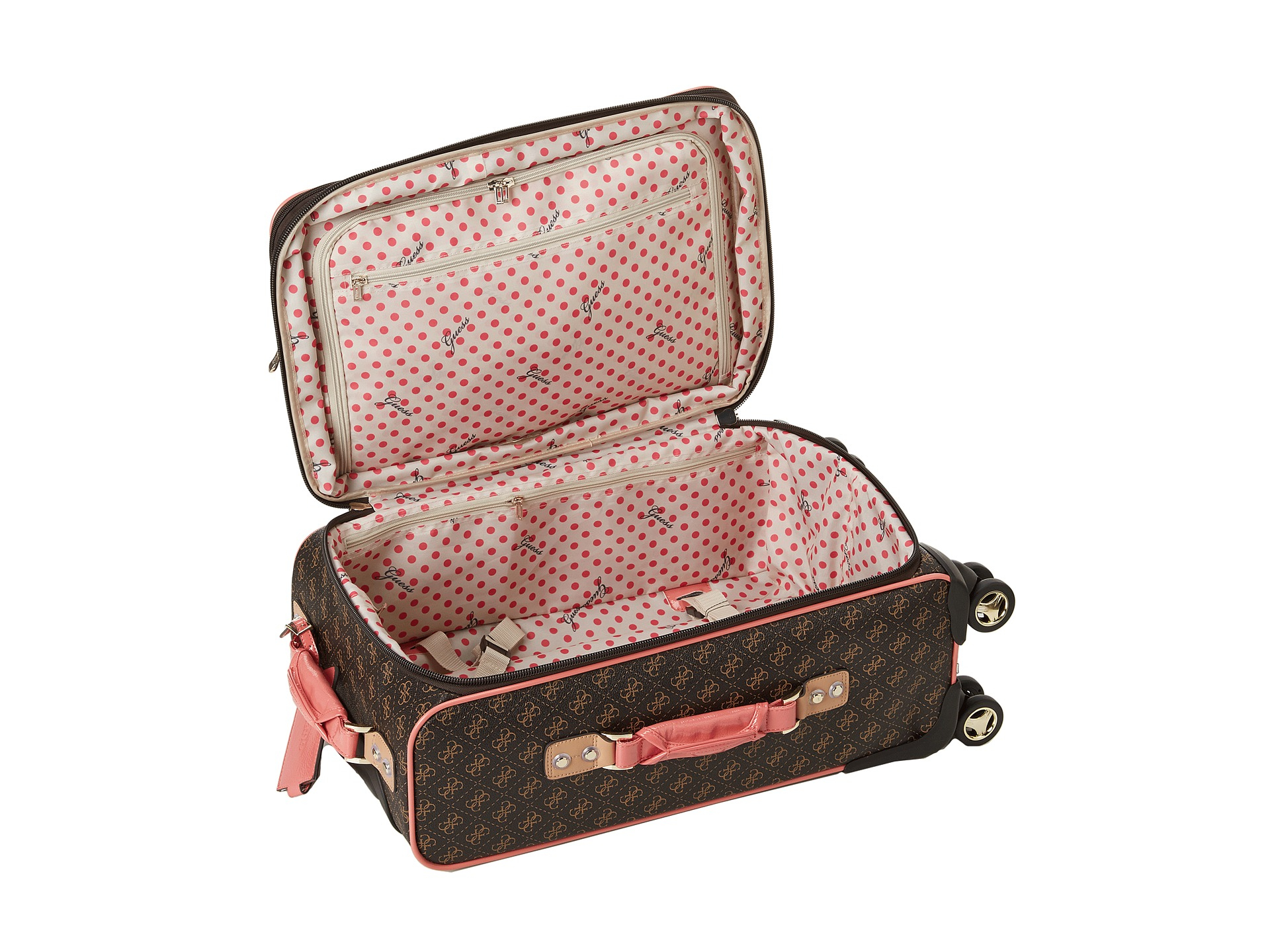 guess logo affair suitcase