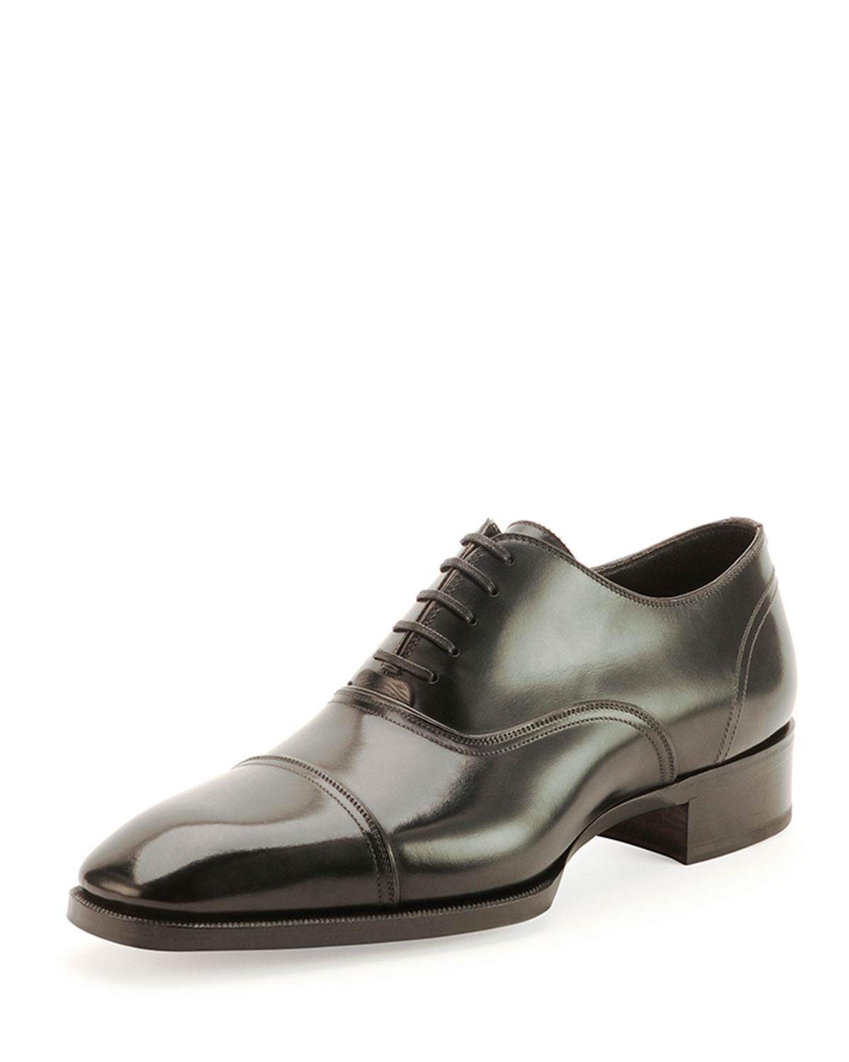 Tom ford Gianni Cap-toe Lace-up Shoe in Black for Men | Lyst