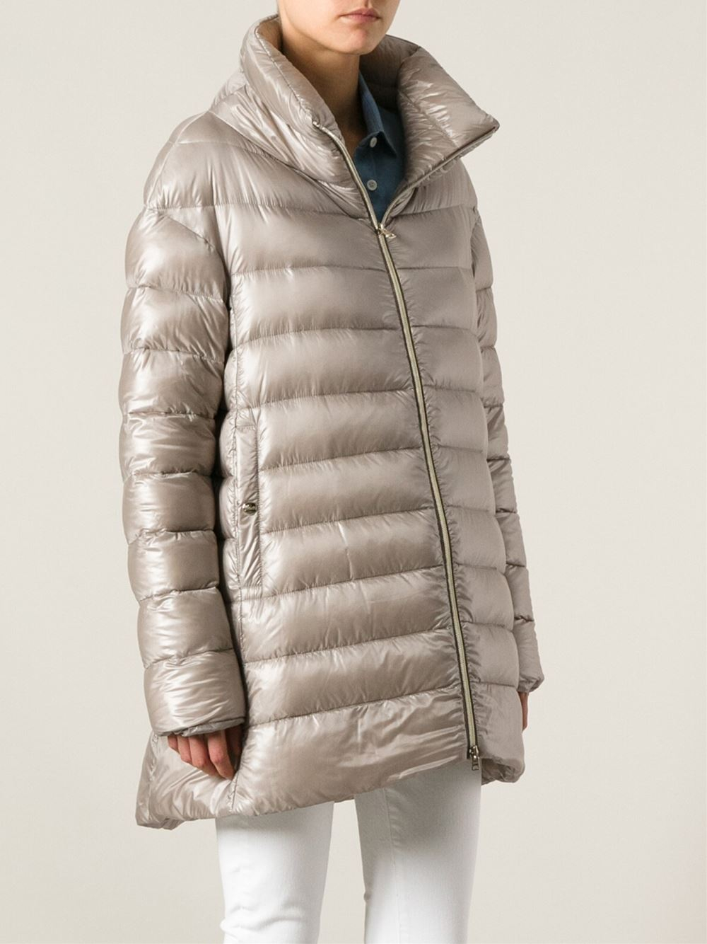 Lyst Herno Padded Coat in Natural
