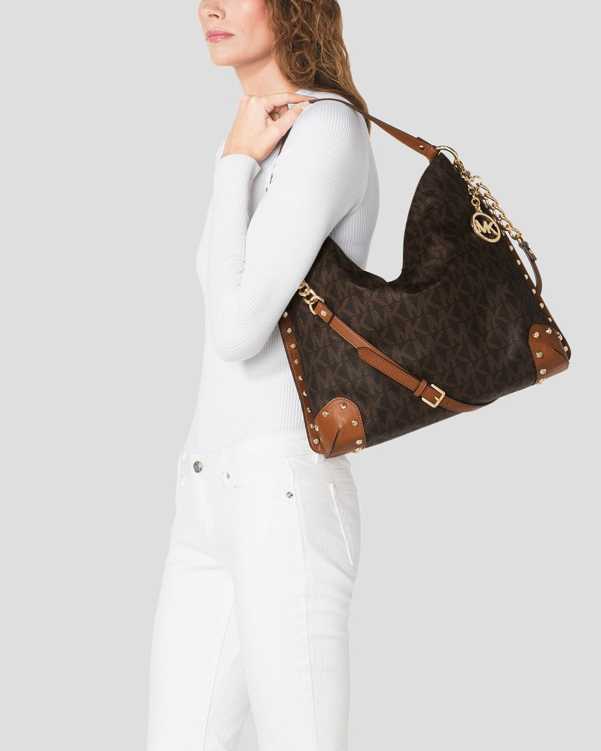 Michael Kors Handbags White And Brown