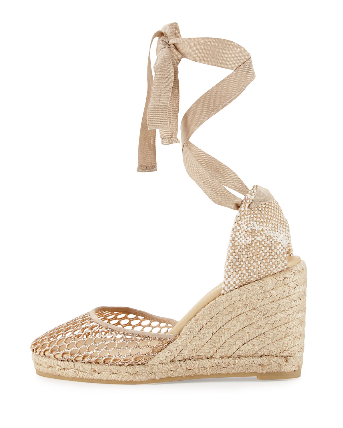 Lyst Castaner Carina Glitter Espadrille Wedge Sandal in Metallic