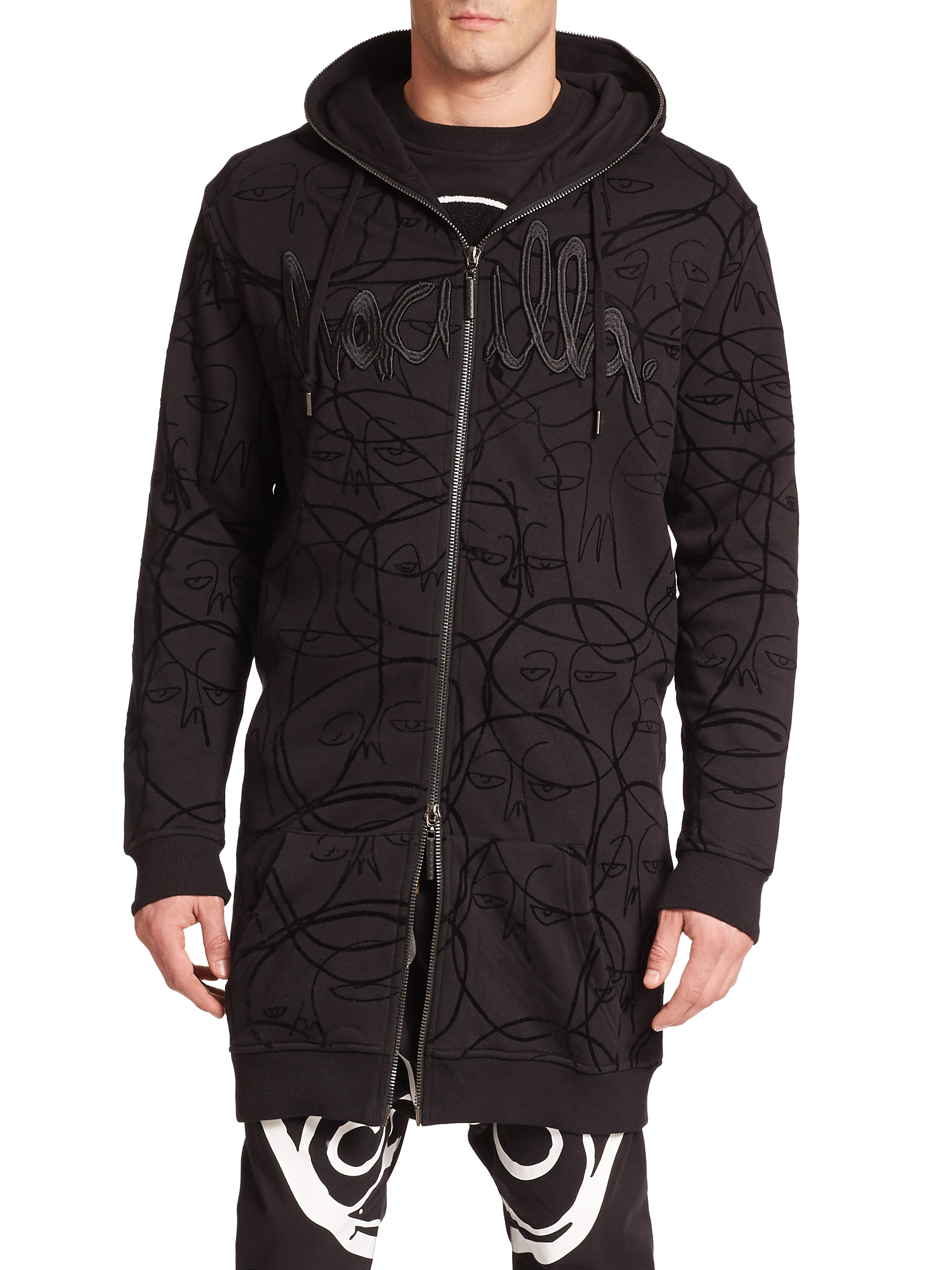 Lyst - Haculla Nyc Long Hooded Sweatshirt in Black for Men