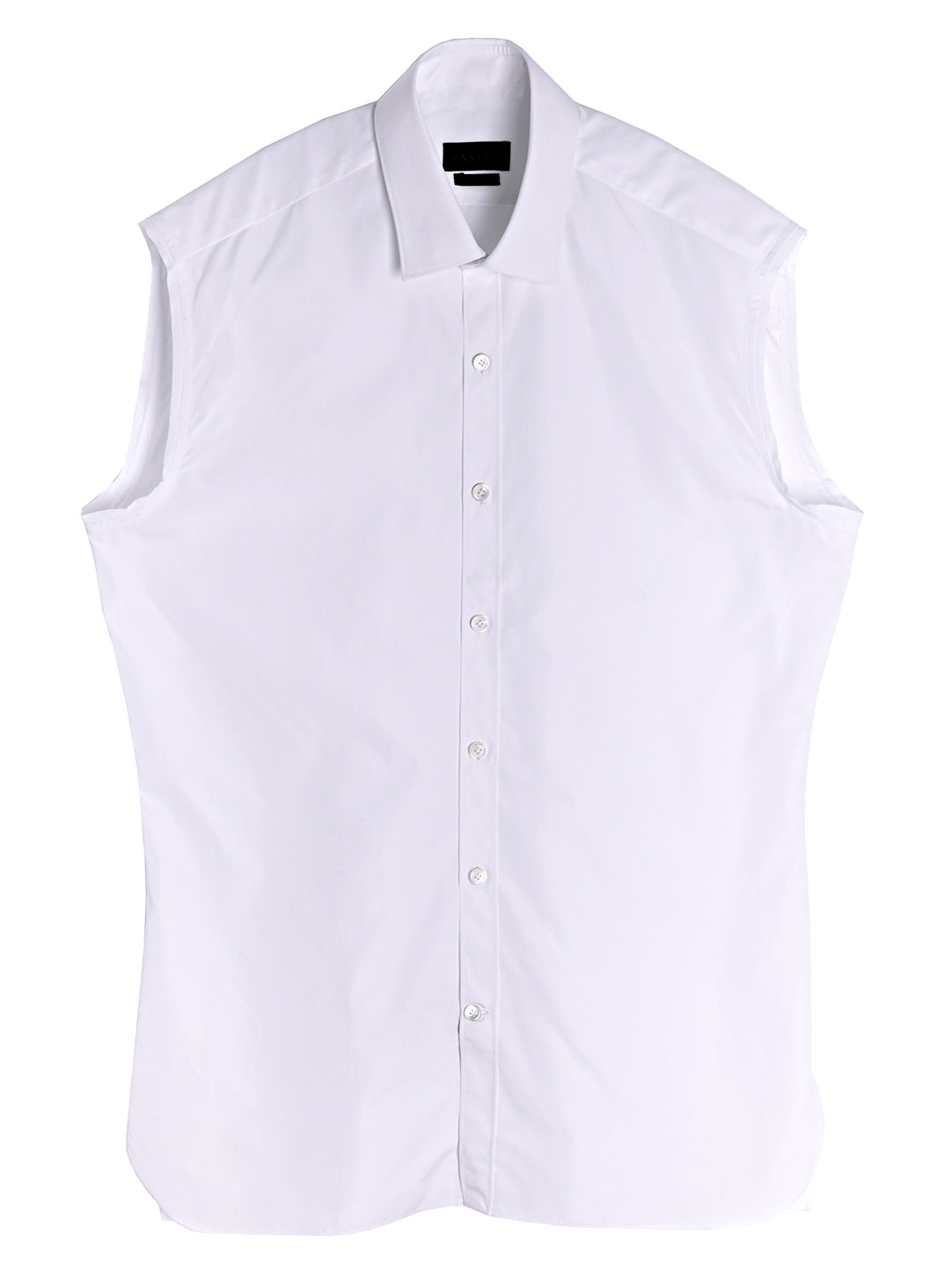 Lyst - Lanvin Mens Sleeveless Raw Edge Cotton Shirt in White for Men