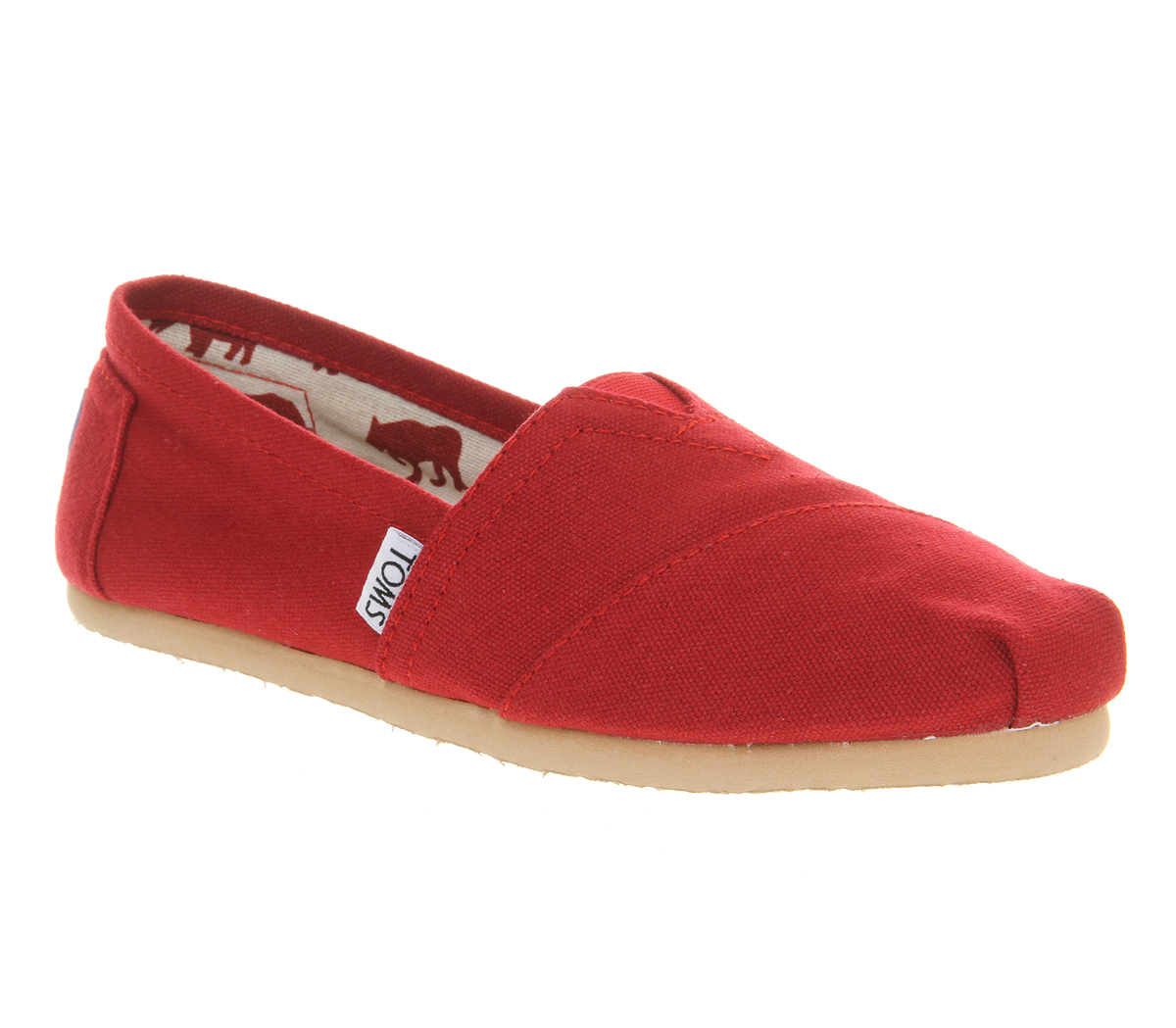 Toms Womens Classic Canvas Slipon Red in Red | Lyst