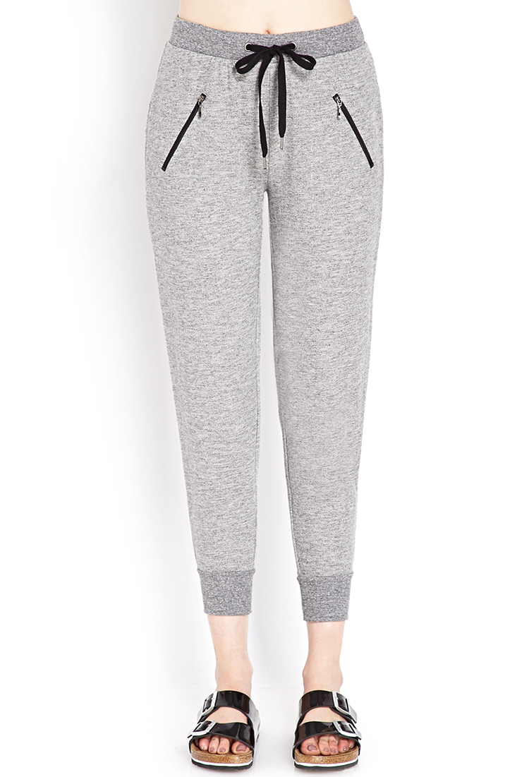 Lyst - Forever 21 Zip Pocket Sweatpants in Gray