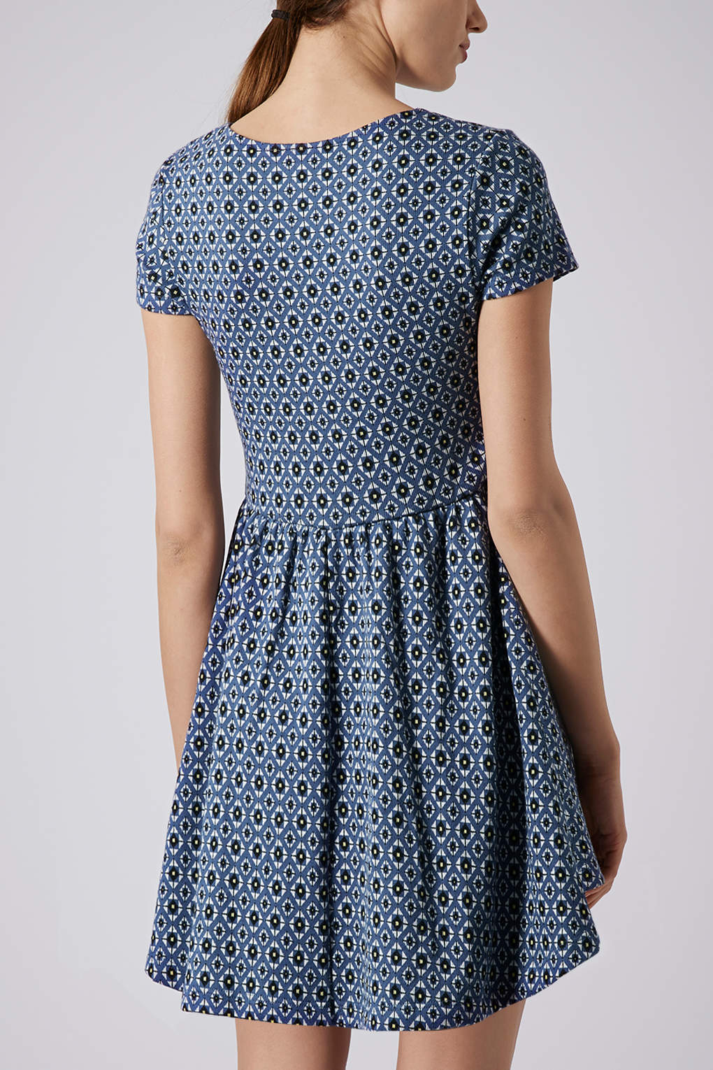 Lyst Petite Tile Print Tunic Dress in Blue