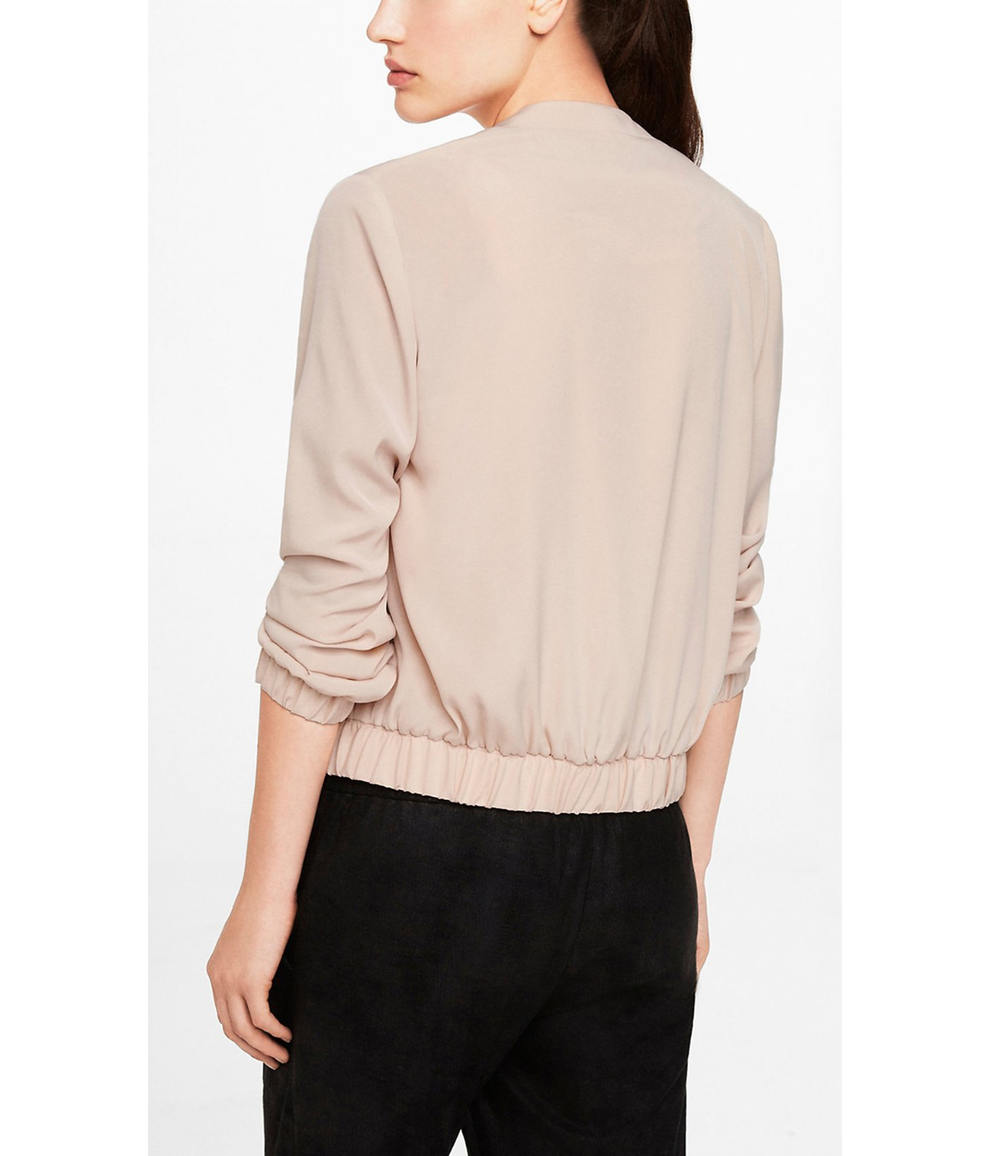 soft pink bomber jacket