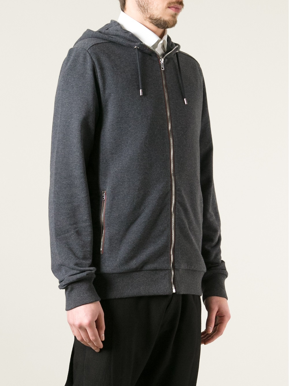 Lyst - Gucci Zip Up Hoodie in Gray for Men