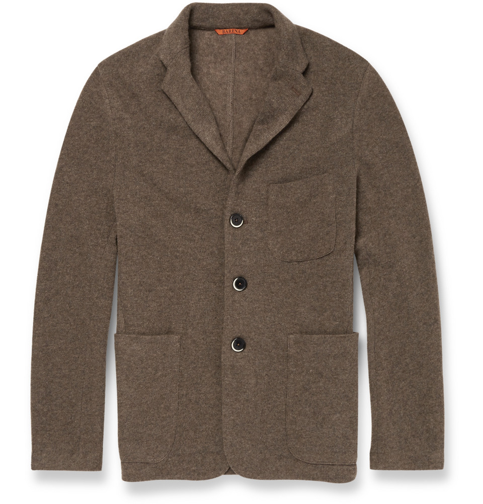 Barena Sand Slimfit Unstructured Wool And Cottonblend Blazer in