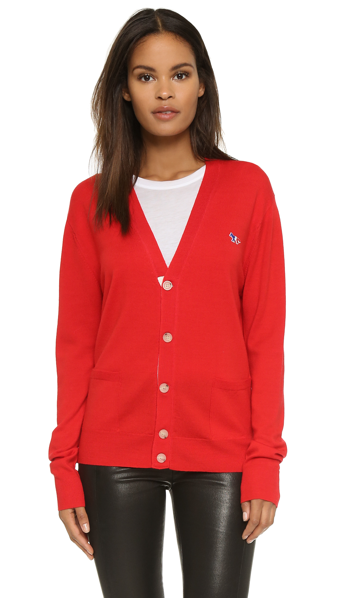 maison kitsune women's cardigan