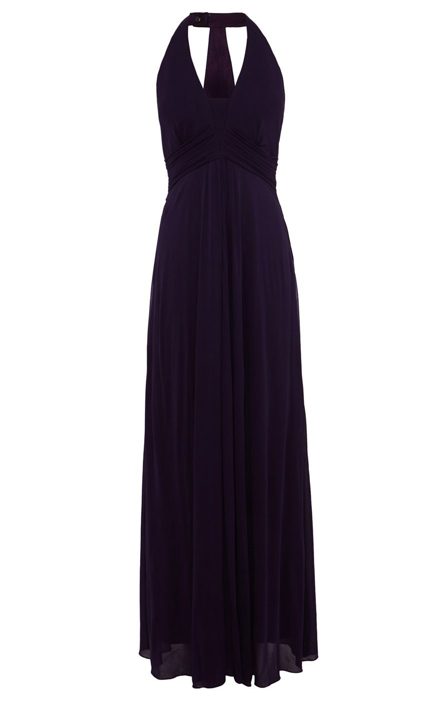 Karen Millen Jersey Maxi Dress in Purple - Lyst