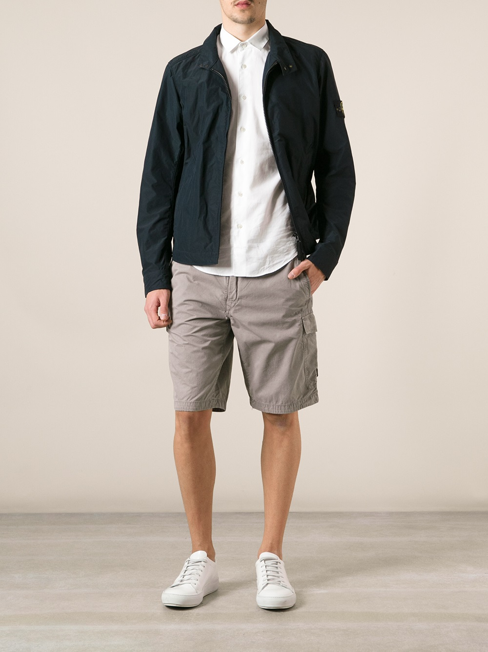 Lyst - Stone Island Bermuda Shorts in Gray for Men