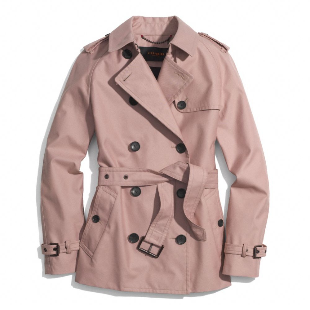 Coach Classic Short Trench in Pink | Lyst