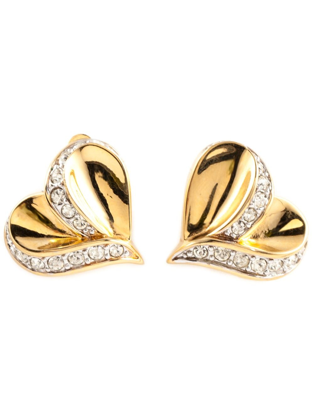 Lyst - Nina Ricci Heart Shaped Earrings in Metallic