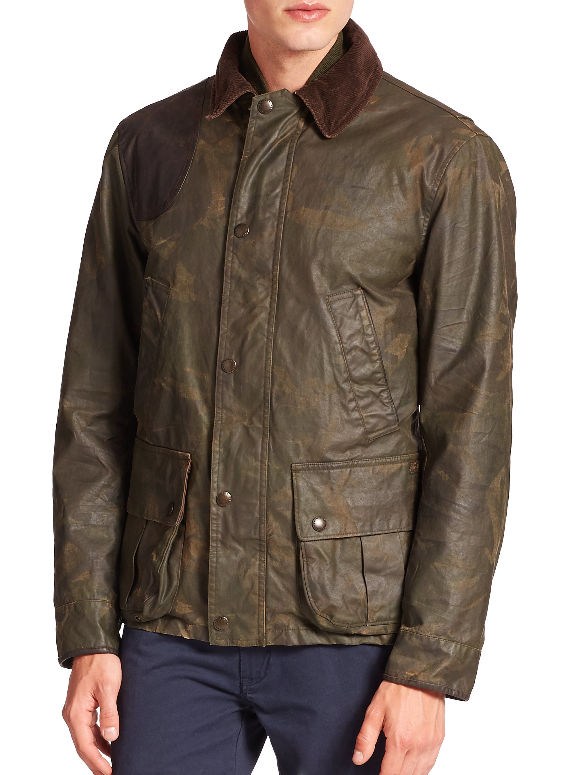 Lyst - Polo Ralph Lauren Yarlet Cotton Oilcloth Hunting Jacket ...