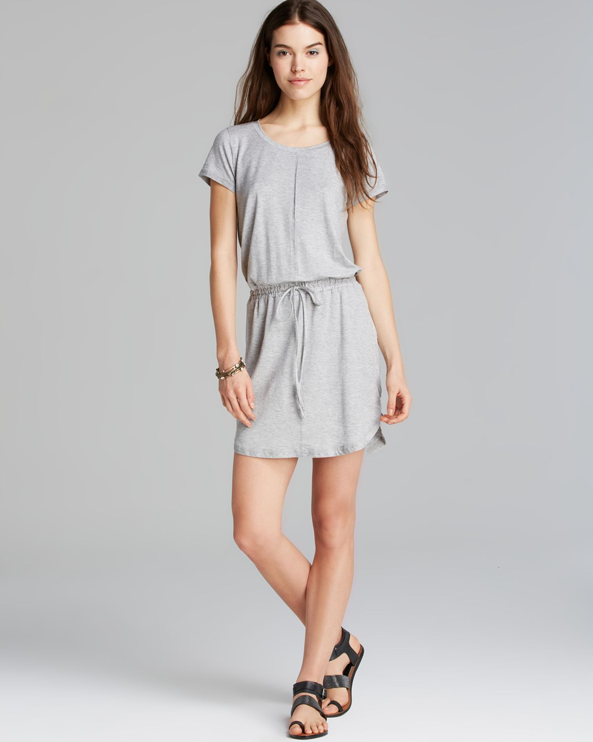 Splendid Dress Drawstring Waist in Gray Lyst
