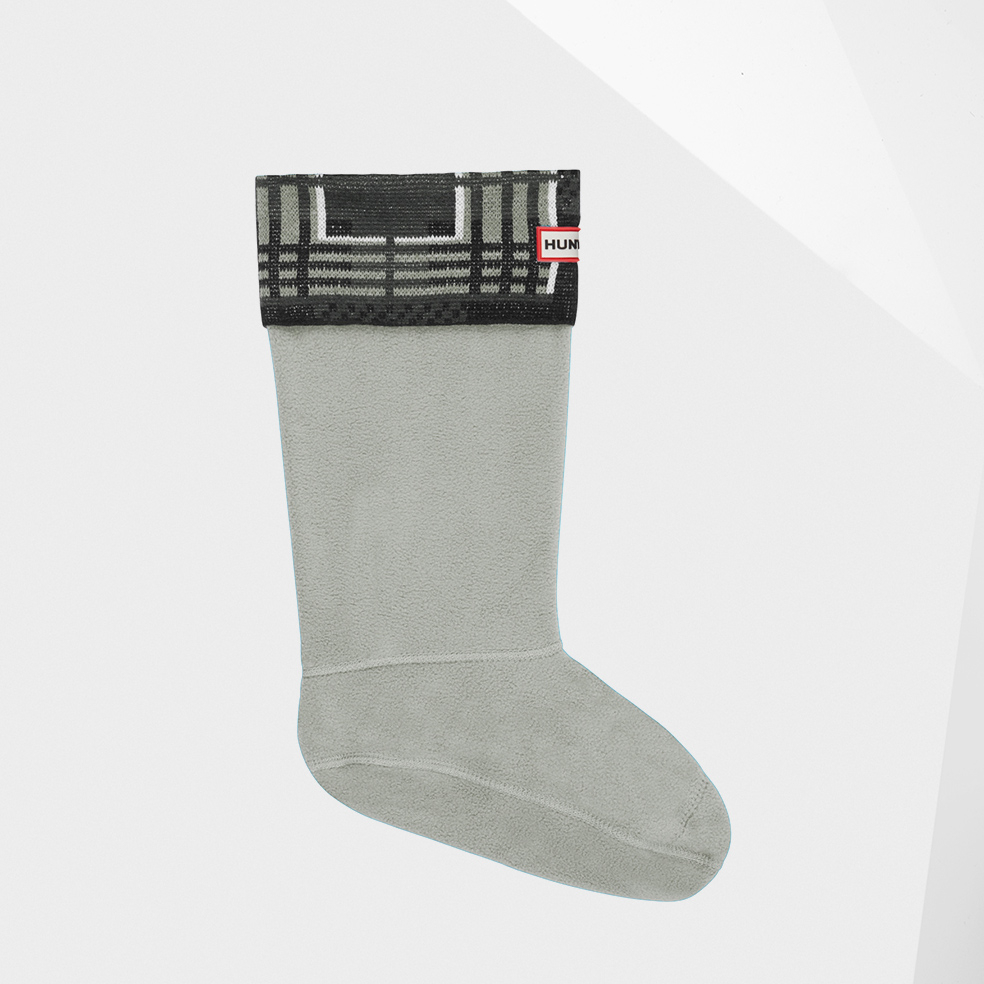 Hunter Knitted Tartan Socks in Black (tartan black/white) Lyst
