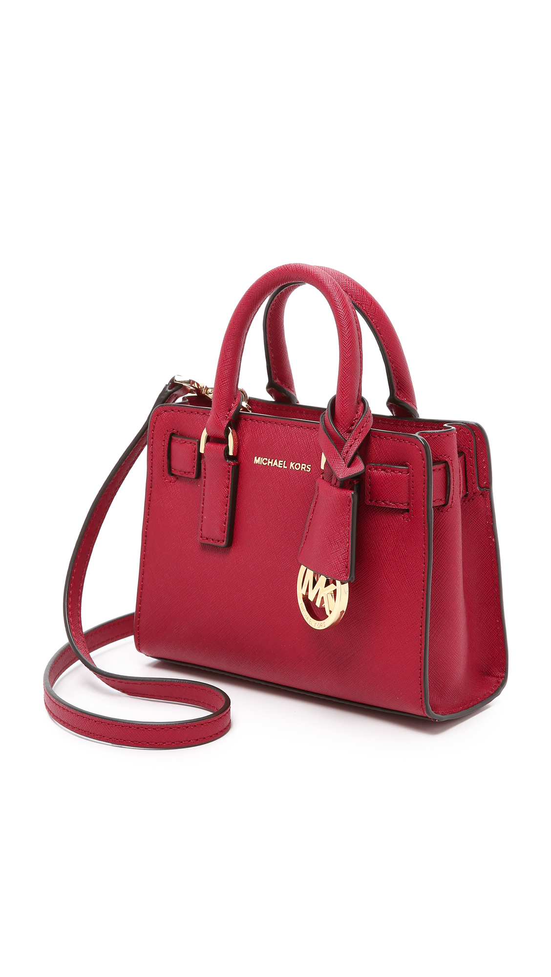 Lyst Michael Kors Dillon Extra Small Cross Body Bag In Red Gallery