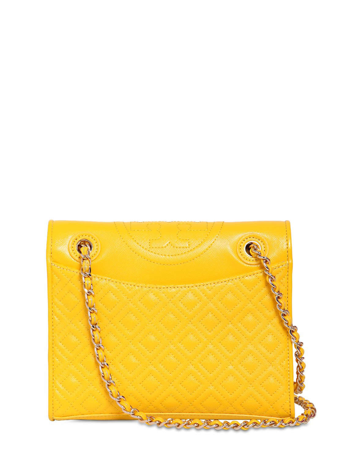 tory burch yellow clutch