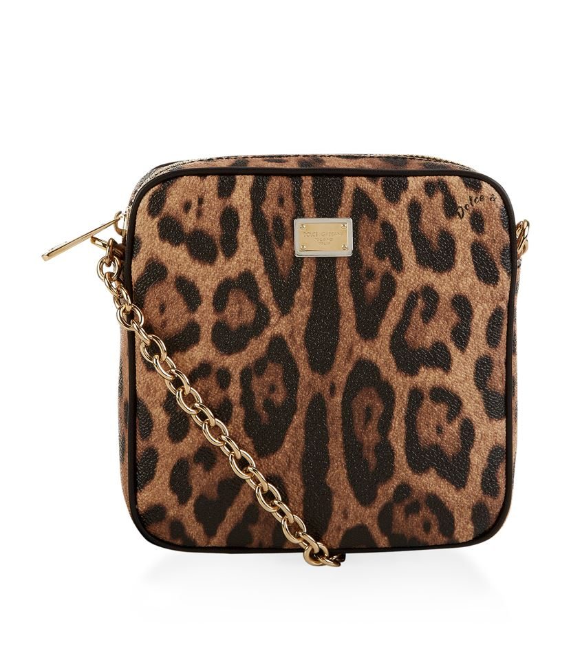 Dolce & gabbana Leopard Print Crossbody Bag in Multicolor | Lyst
