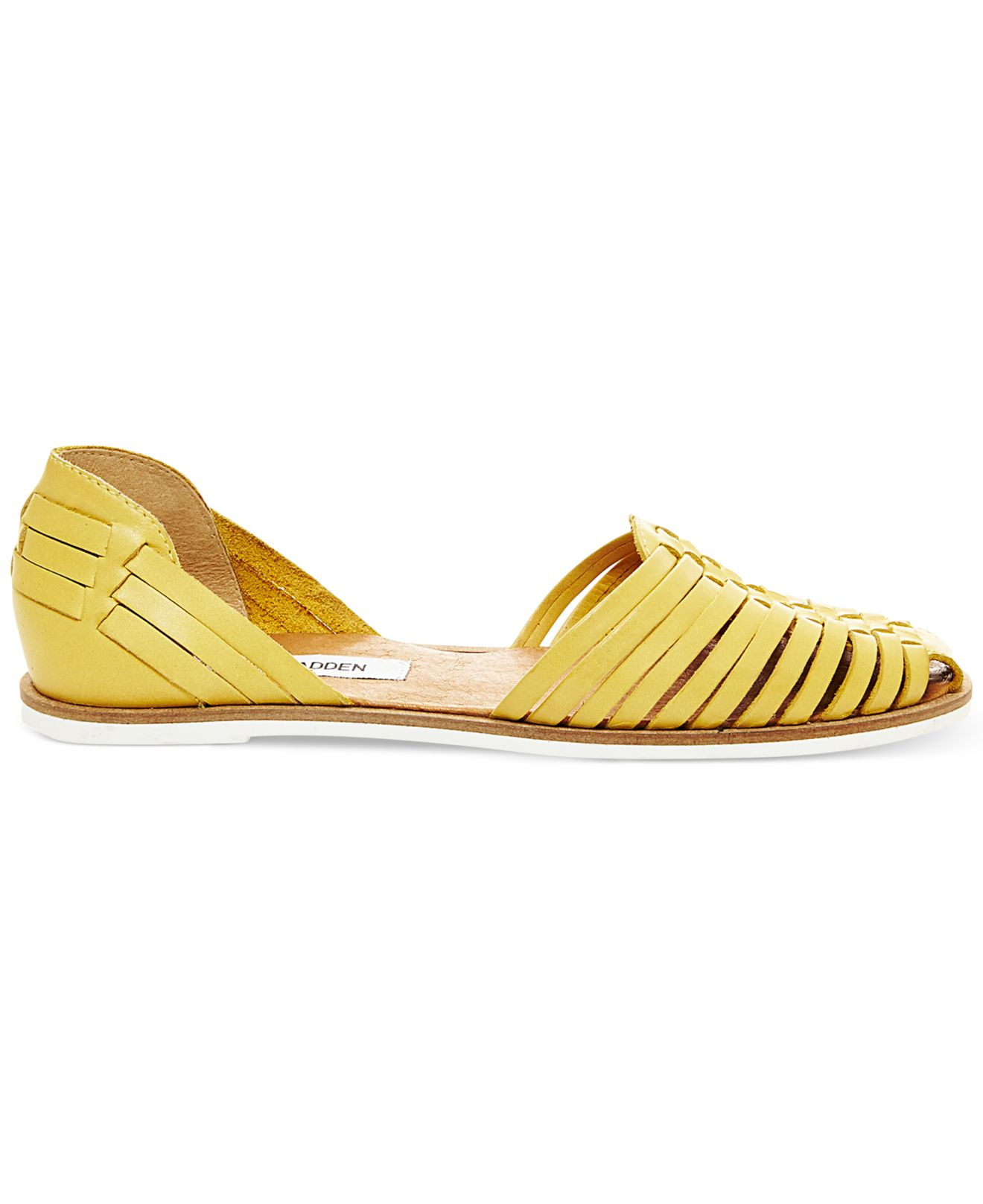 Steve madden Women's Hillarie Huarache Slip-on Sandals in Yellow | Lyst