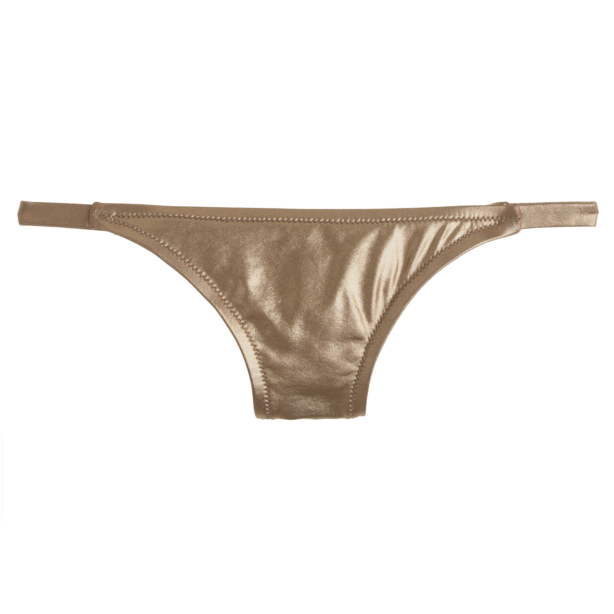 Lyst J.Crew Metallic Gold Low Bikini Hipster in Metallic