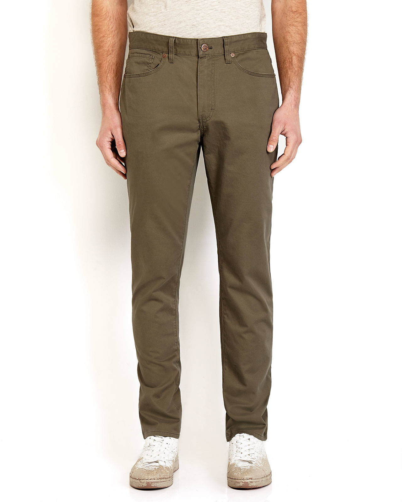 Lyst - Weatherproof Canvas Five-Pocket Twill Pants in Green for Men