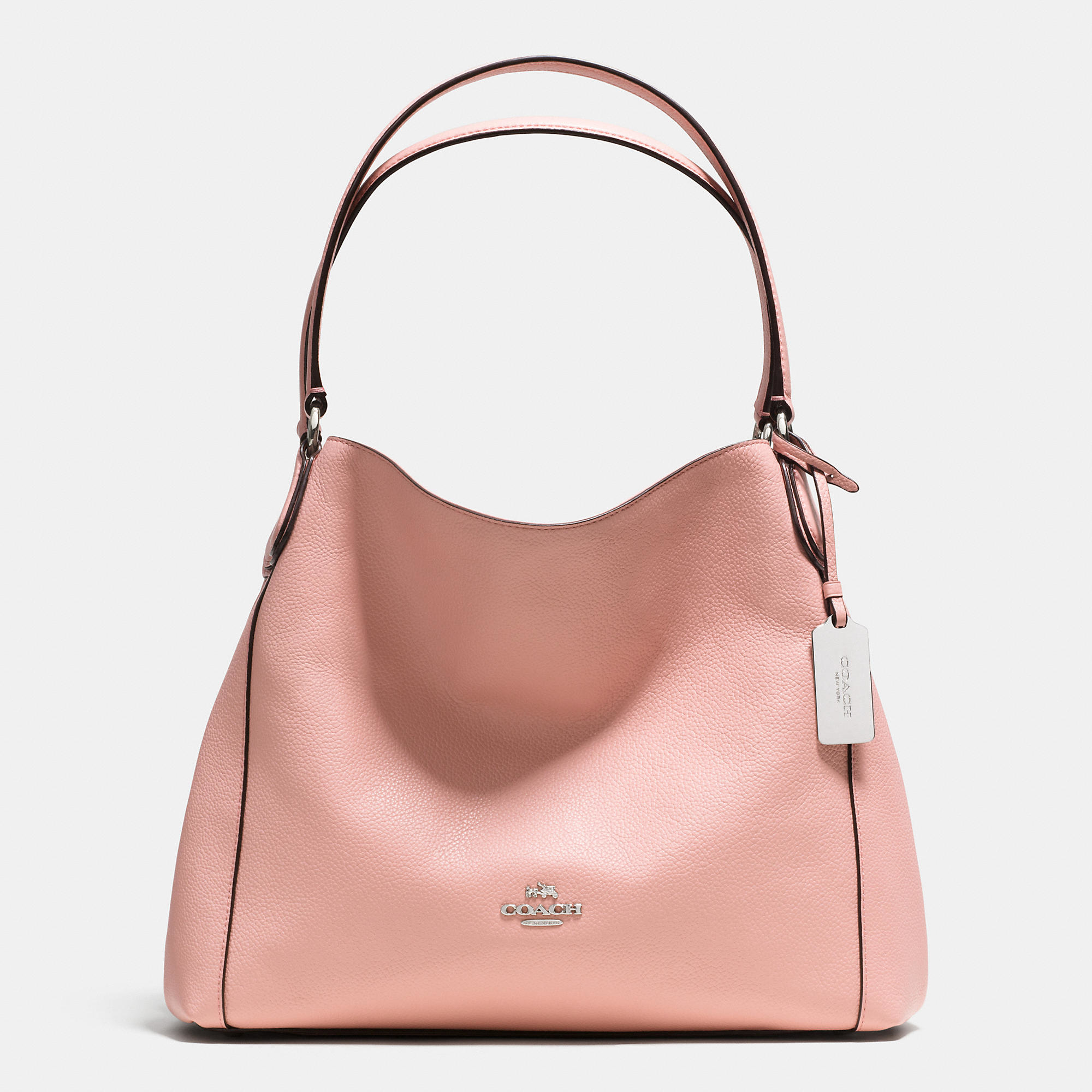 Lyst Coach  Edie 31 Pebbled Leather Shoulder Bag in Pink