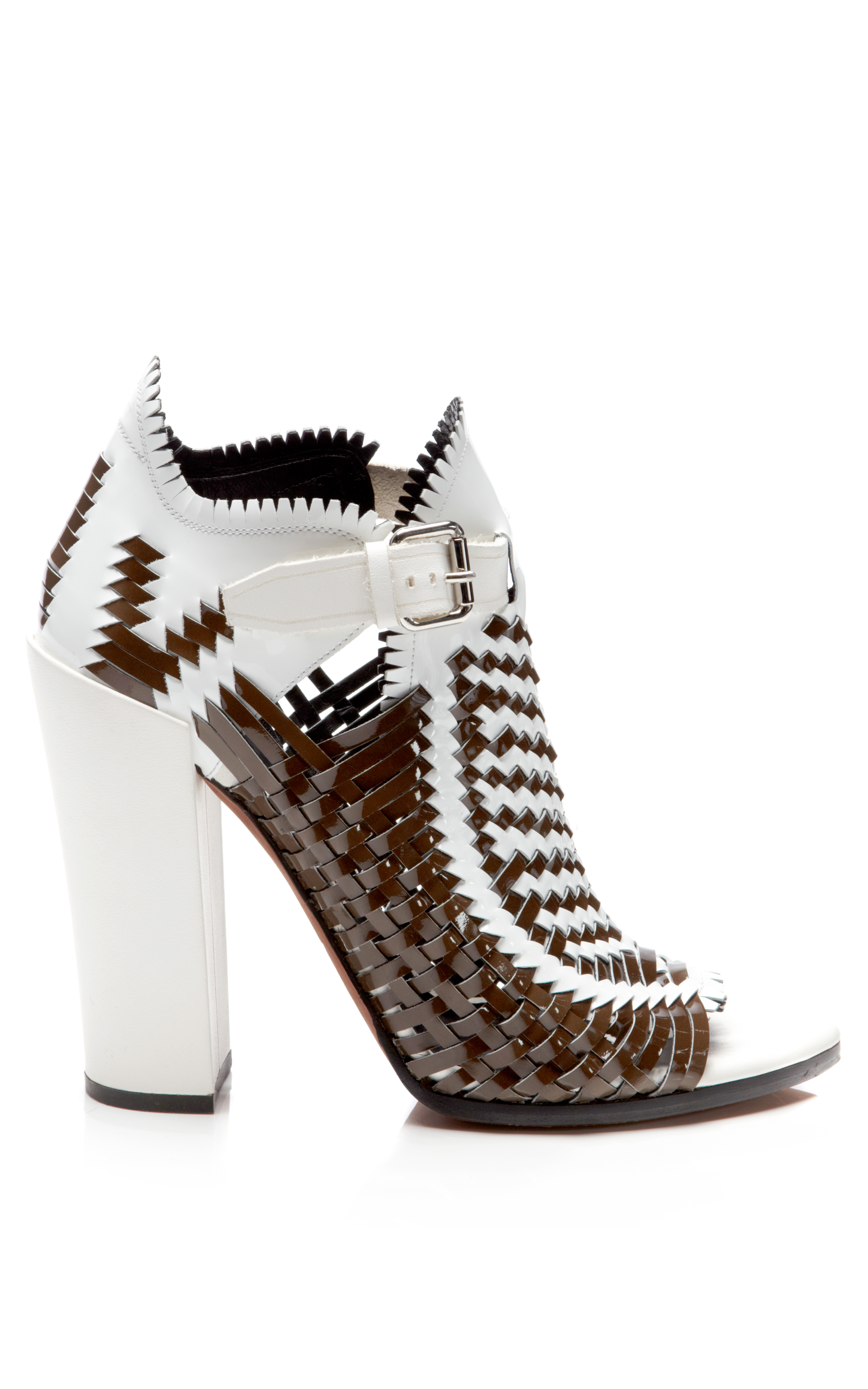 basket weave platform sandals