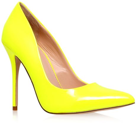 Carvela Kurt Geiger Gunning High Heeled Court Shoes in Yellow | Lyst
