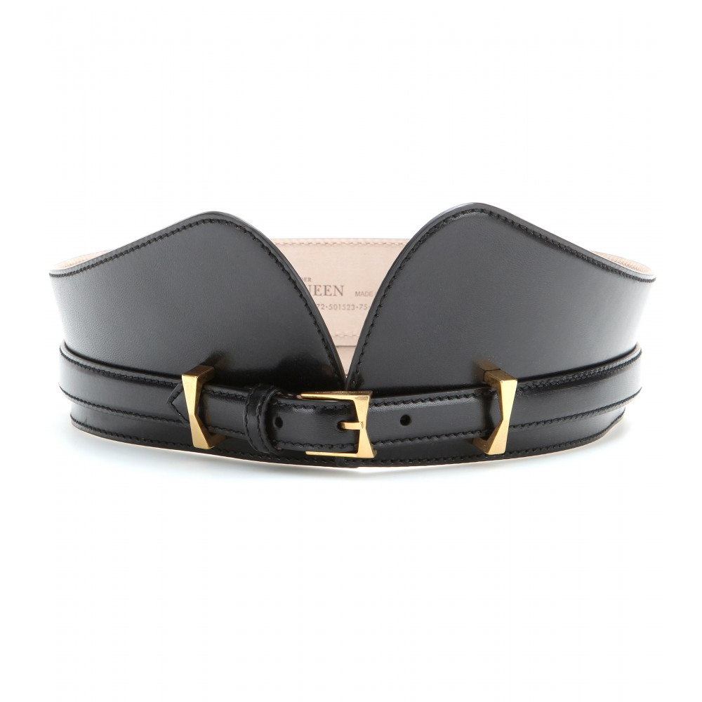 Alexander McQueen Leather Belt in Black - Lyst