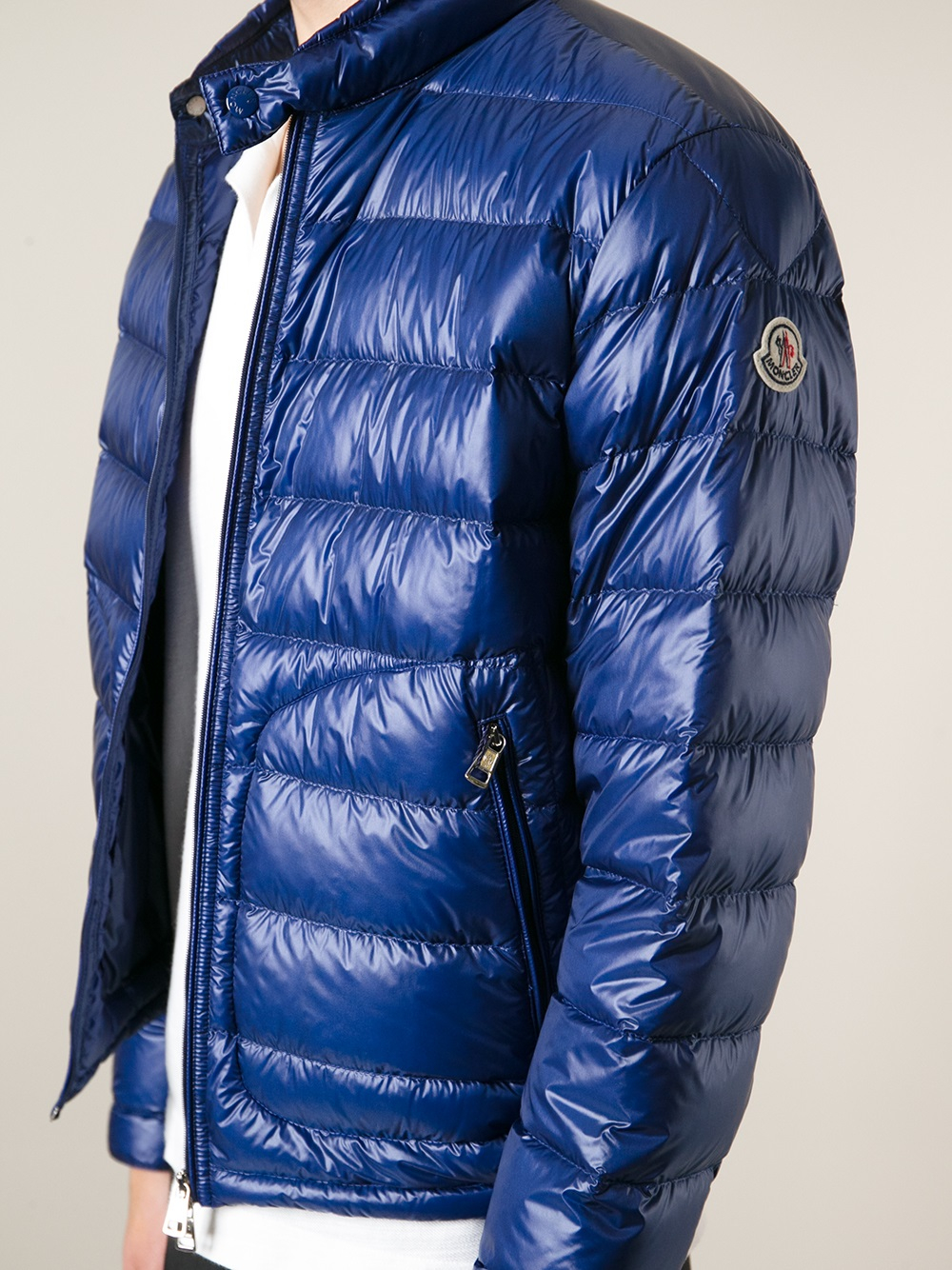 Lyst - Moncler Padded Jacket in Blue for Men