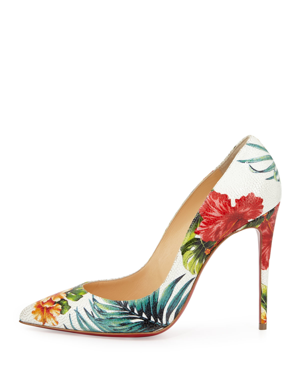 Christian louboutin Pigalle Follies Hawaii Pumps in White (WHITE ...