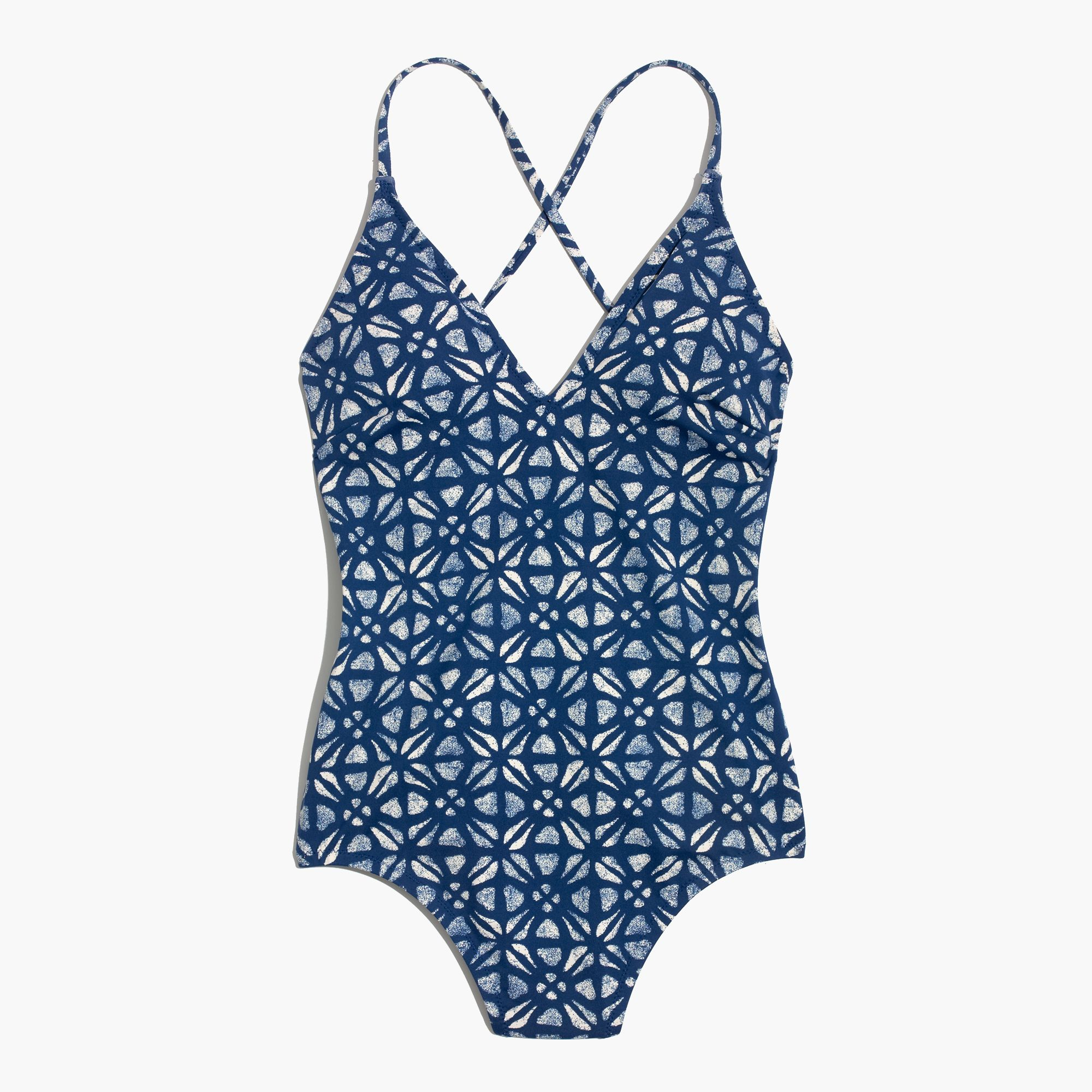 Lyst - Madewell Tie-back One-piece Swimsuit In Iris Stamp in Blue