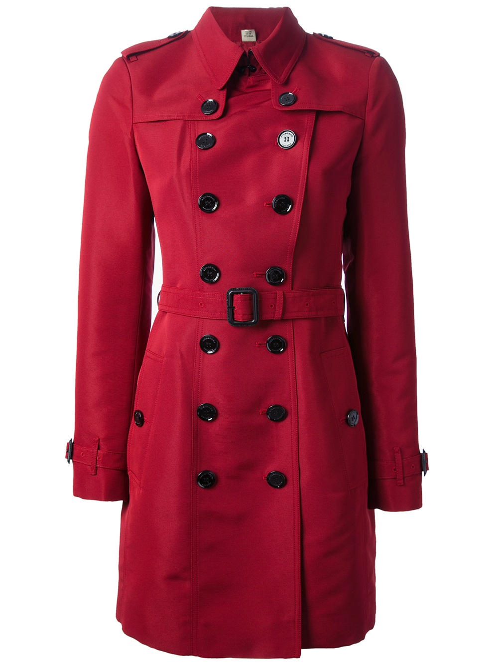 Lyst - Burberry Double Breasted Trench Coat in Red