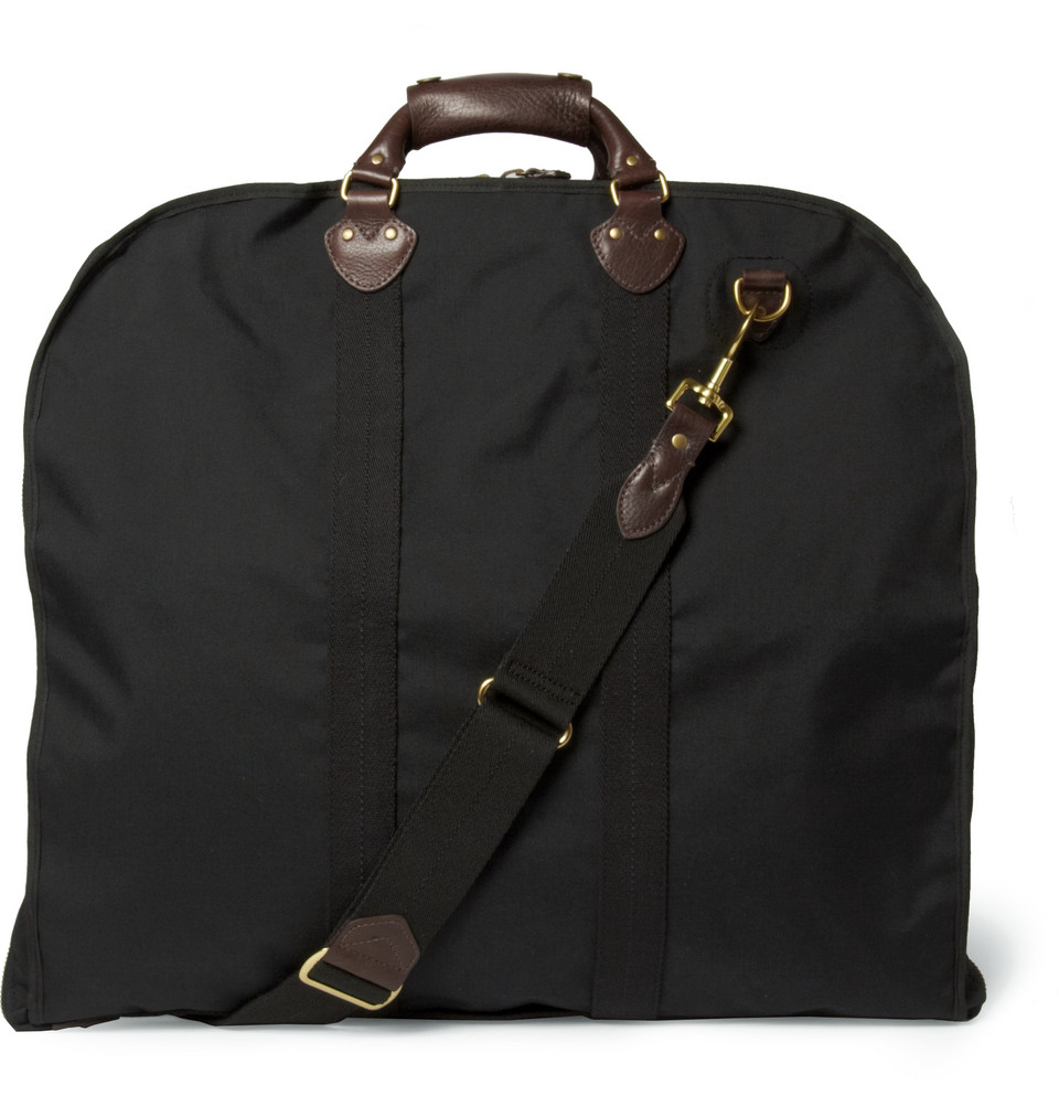 Lyst - J.Crew Leather And Canvas Garment Bag in Black for Men
