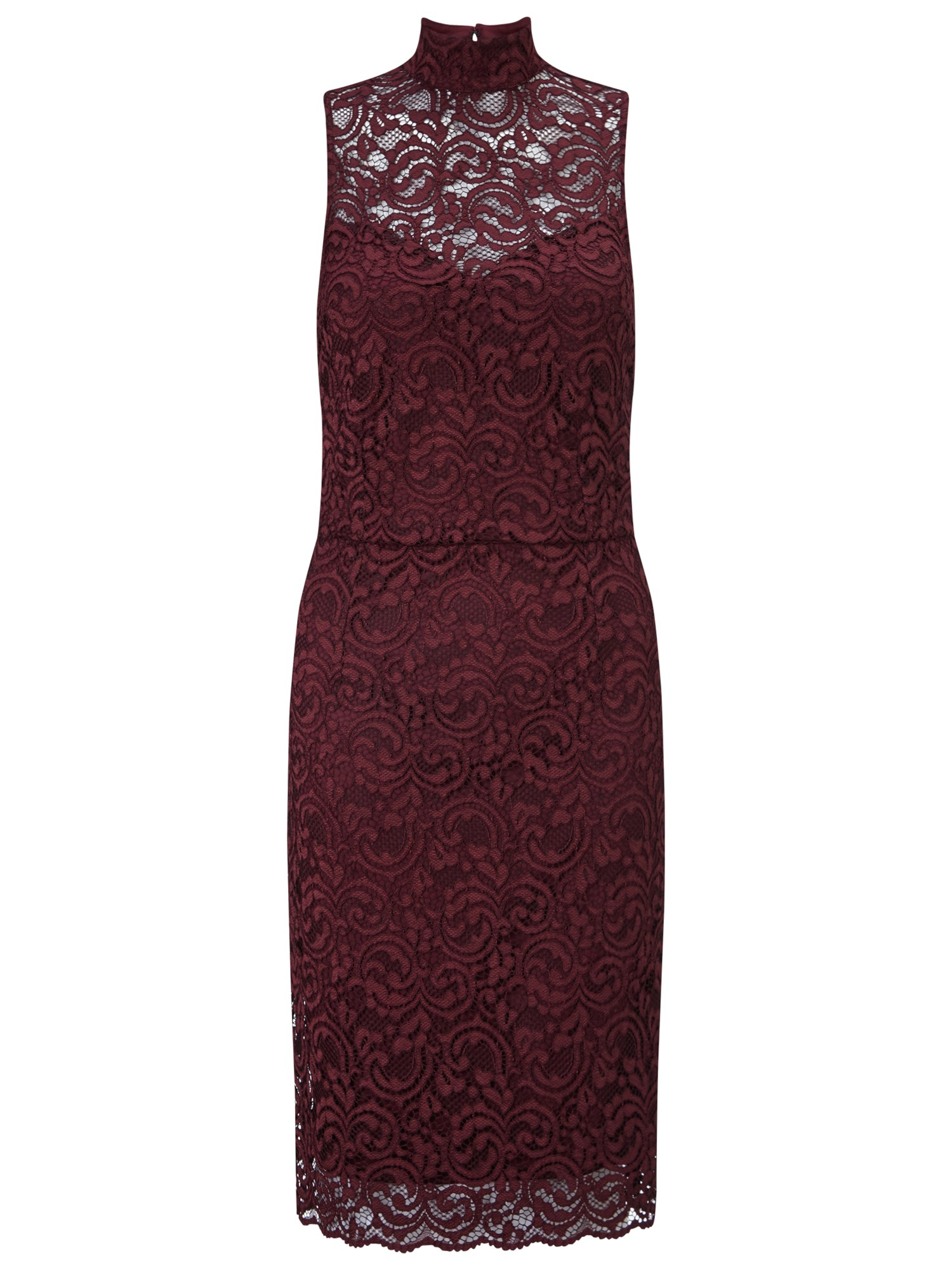 Miss selfridge Lace Pencil Dress in Blue | Lyst