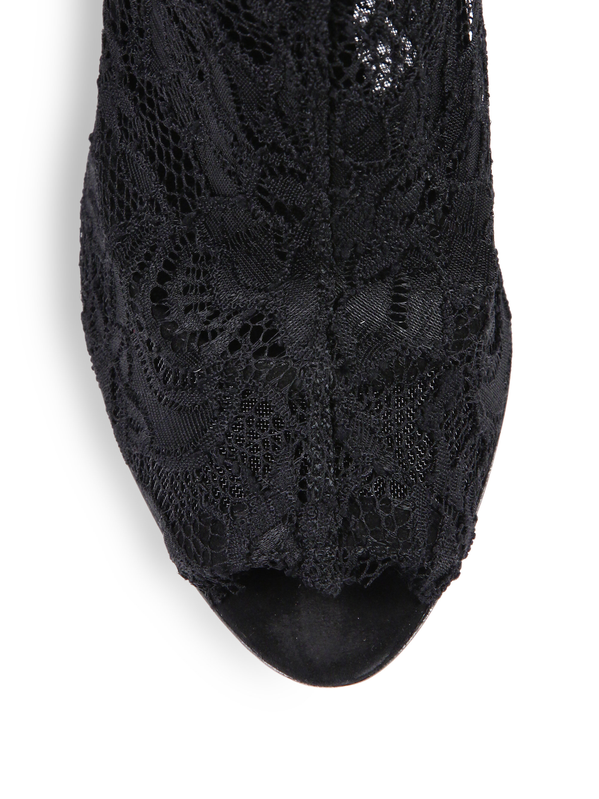 black lace bootie