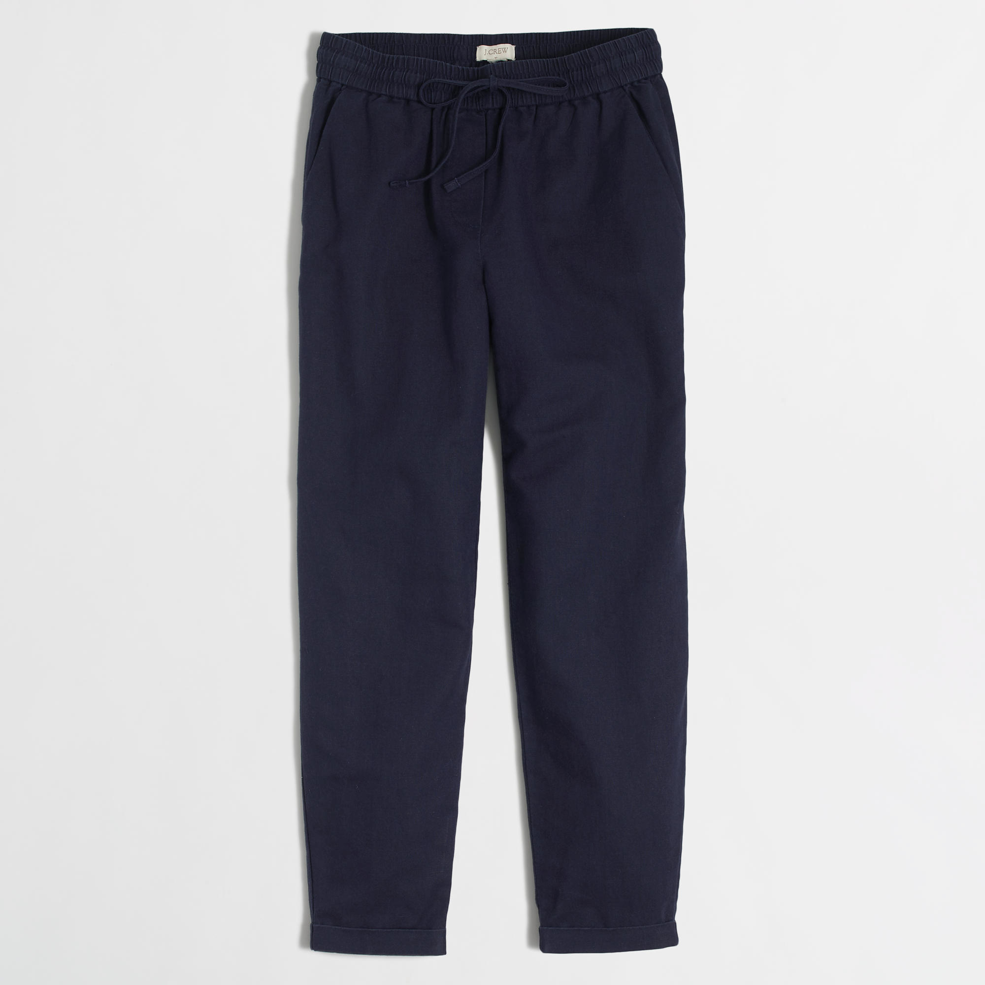 Lyst - J.Crew Factory Linen-Cotton Drawstring Pant in Blue