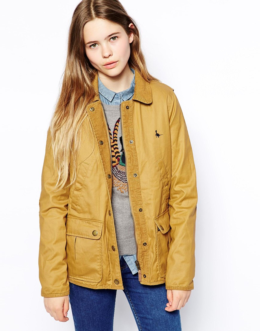 Lyst Jack Wills Kendale Wax Jacket in Yellow