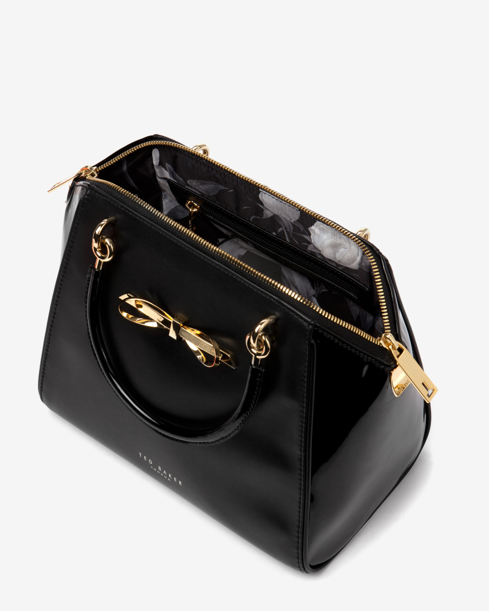 Ted Baker Small Slim Bow Tote Bag In Black Lyst Gallery
