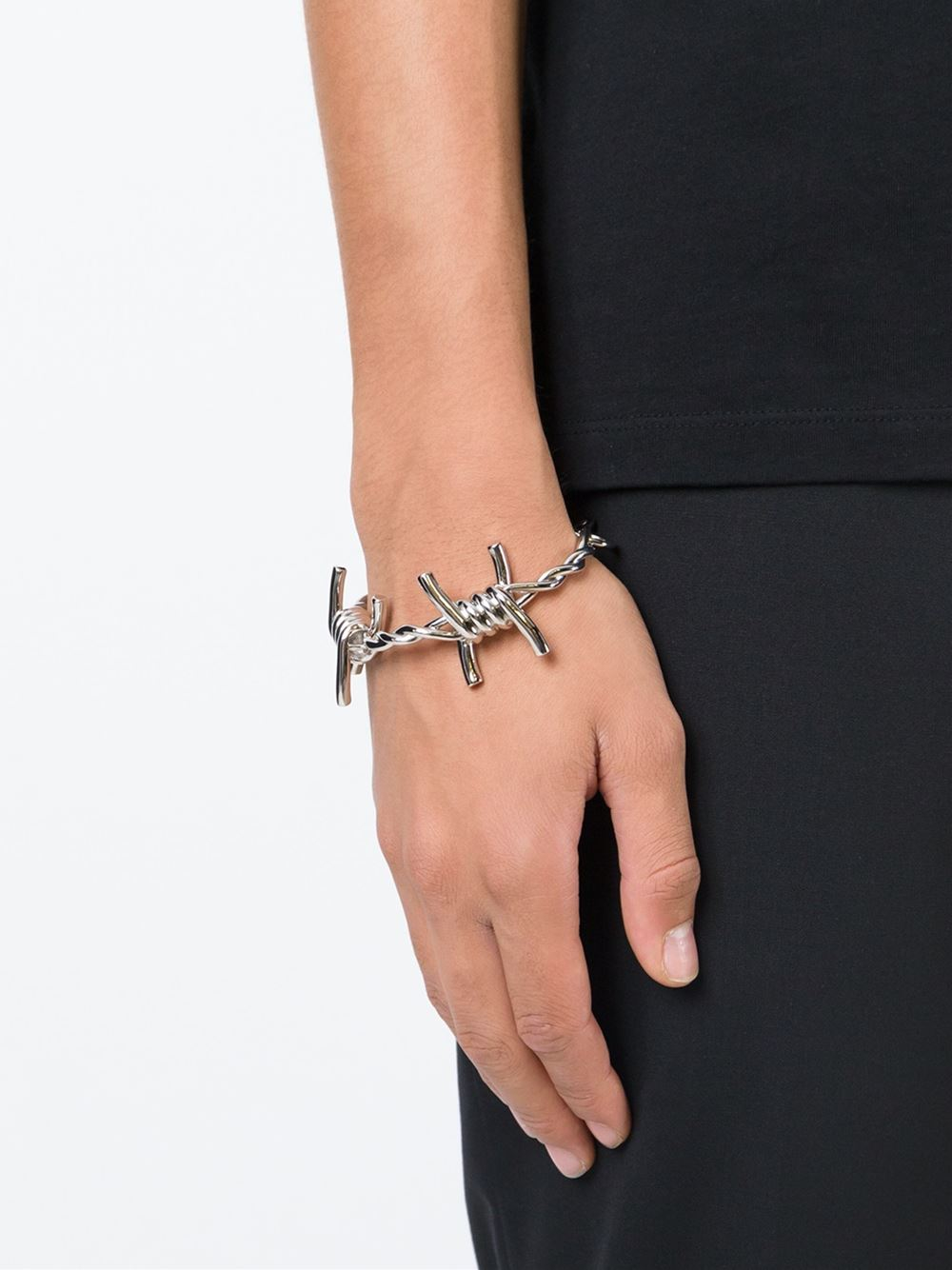 Lyst Ambush Barbed Wire Bracelet In Metallic