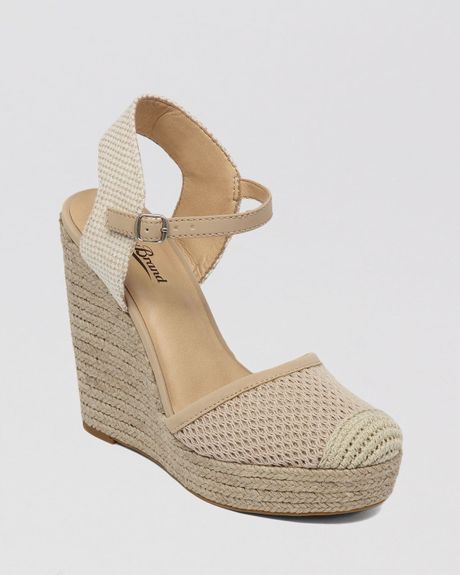 Lucky Brand Platform Wedge Espadrille Sandals Lk Reandra in Beige ...