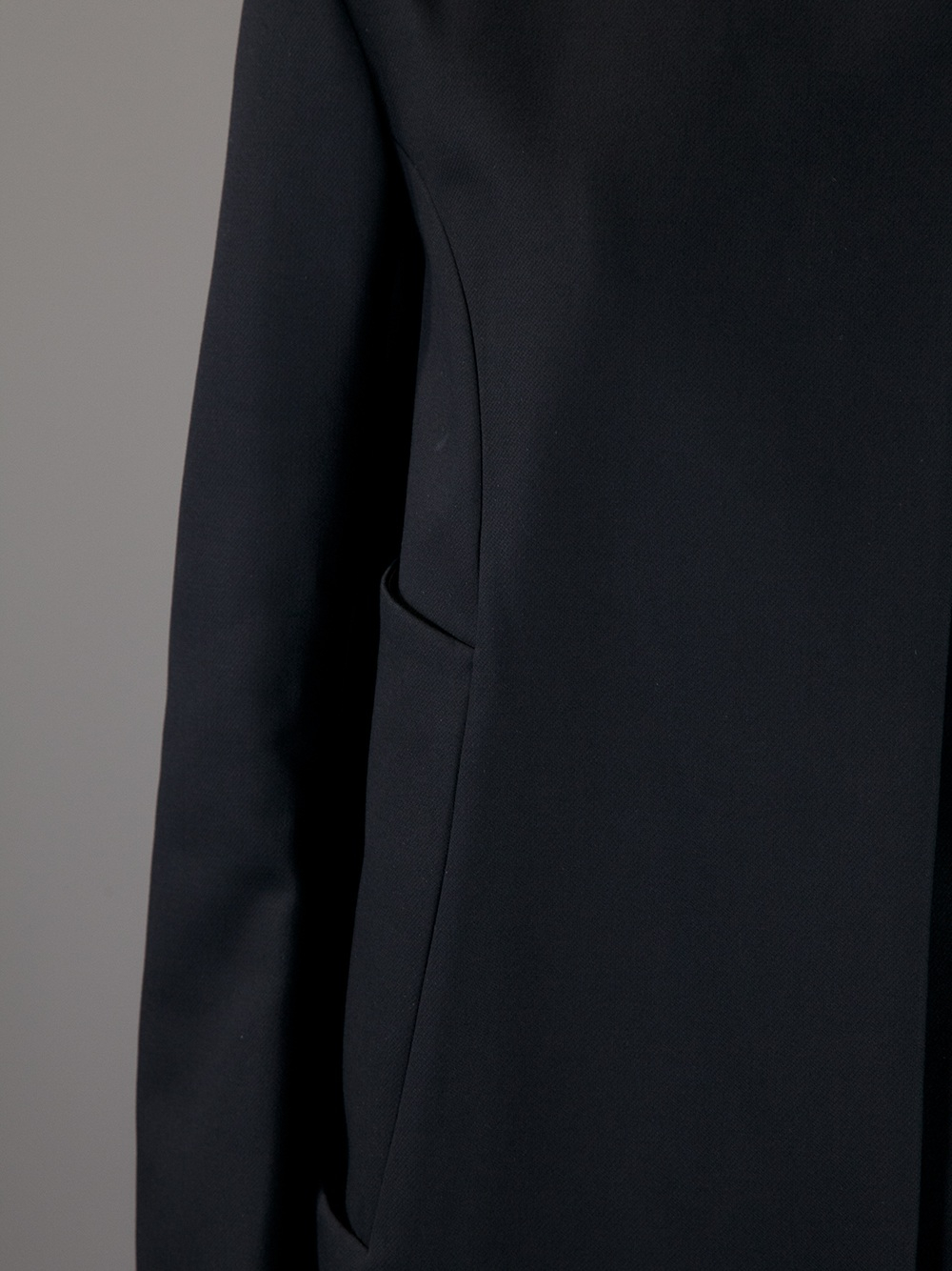 Lyst - Jil Sander Collarless Coat in Black