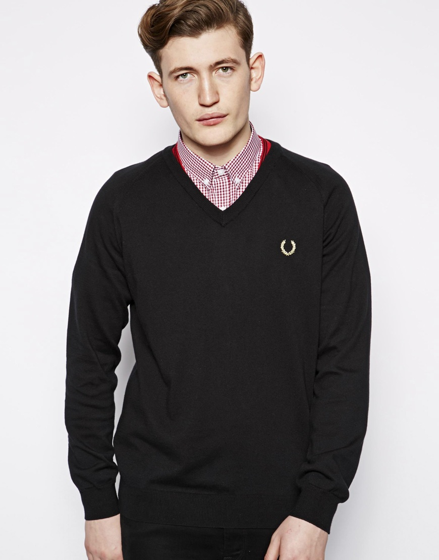 fred perry laurel wreath crew neck sweatshirt